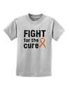 Fight for the Cure - Orange Ribbon Leukemia Childrens T-Shirt-Childrens T-Shirt-TooLoud-AshGray-X-Small-Davson Sales