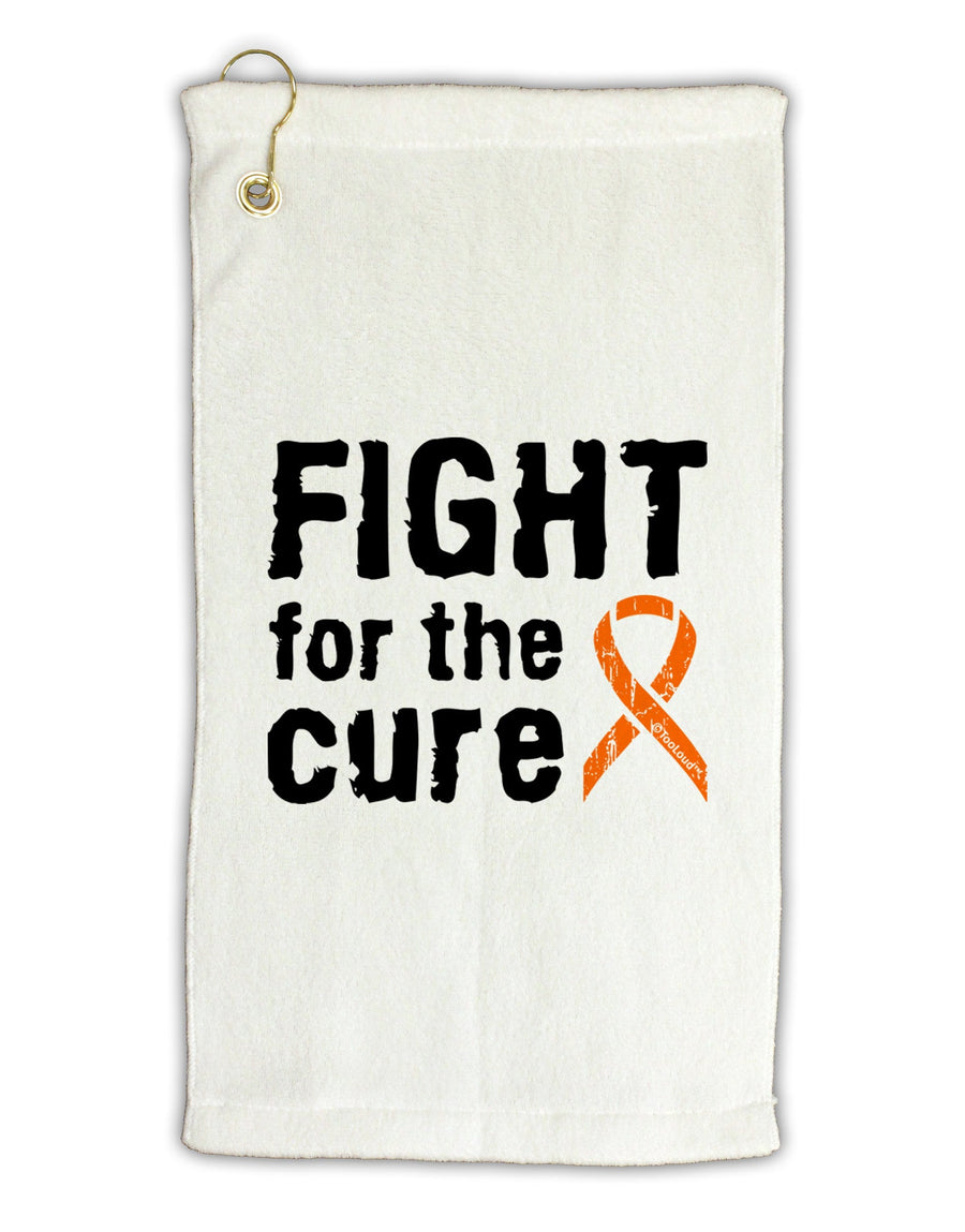 Fight for the Cure - Orange Ribbon Leukemia Micro Terry Gromet Golf Towel 16 x 25 inch-Golf Towel-TooLoud-White-Davson Sales