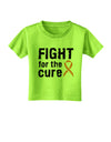 Fight for the Cure - Orange Ribbon Leukemia Toddler T-Shirt-Toddler T-Shirt-TooLoud-Lime-Green-2T-Davson Sales