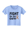 Fight for the Cure - Orange Ribbon Leukemia Toddler T-Shirt-Toddler T-Shirt-TooLoud-Aquatic-Blue-2T-Davson Sales