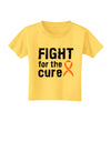 Fight for the Cure - Orange Ribbon Leukemia Toddler T-Shirt-Toddler T-Shirt-TooLoud-Yellow-2T-Davson Sales