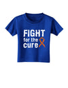 Fight for the Cure - Orange Ribbon Leukemia Toddler T-Shirt Dark-Toddler T-Shirt-TooLoud-Royal-Blue-2T-Davson Sales