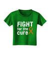 Fight for the Cure - Orange Ribbon Leukemia Toddler T-Shirt Dark-Toddler T-Shirt-TooLoud-Clover-Green-2T-Davson Sales