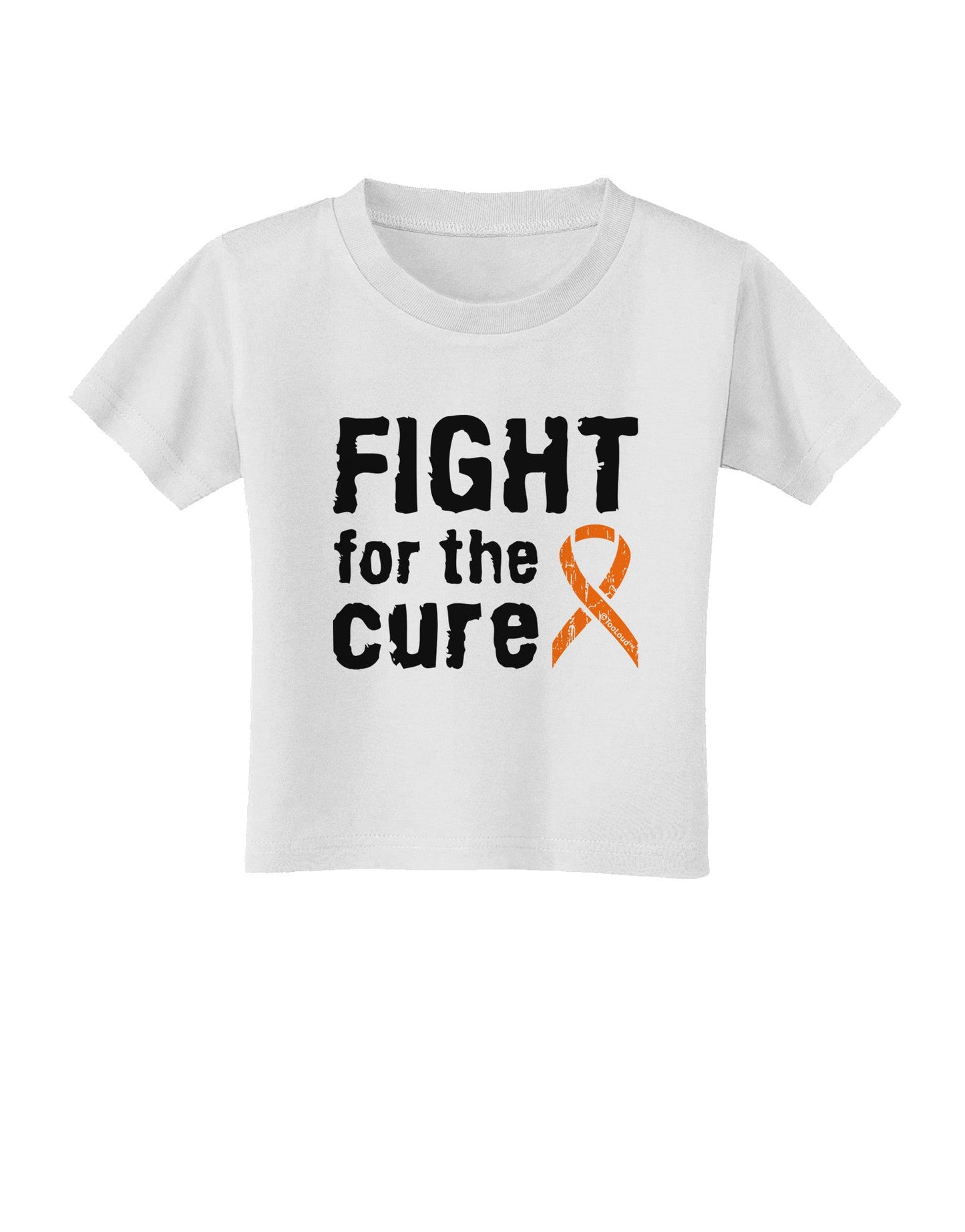 Fight for the Cure - Orange Ribbon Leukemia Toddler T-Shirt-Toddler T-Shirt-TooLoud-White-2T-Davson Sales