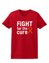 Fight for the Cure - Orange Ribbon Leukemia Womens Dark T-Shirt-TooLoud-Red-X-Small-Davson Sales