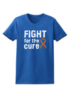 Fight for the Cure - Orange Ribbon Leukemia Womens Dark T-Shirt-TooLoud-Royal-Blue-X-Small-Davson Sales