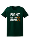 Fight for the Cure - Orange Ribbon Leukemia Womens Dark T-Shirt-TooLoud-Forest-Green-Small-Davson Sales