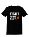 Fight for the Cure - Orange Ribbon Leukemia Womens Dark T-Shirt-TooLoud-Black-X-Small-Davson Sales