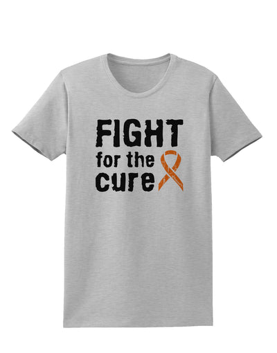 Fight for the Cure - Orange Ribbon Leukemia Womens T-Shirt-Womens T-Shirt-TooLoud-AshGray-X-Small-Davson Sales