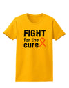 Fight for the Cure - Orange Ribbon Leukemia Womens T-Shirt-Womens T-Shirt-TooLoud-Gold-X-Small-Davson Sales