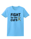 Fight for the Cure - Orange Ribbon Leukemia Womens T-Shirt-Womens T-Shirt-TooLoud-Aquatic-Blue-X-Small-Davson Sales