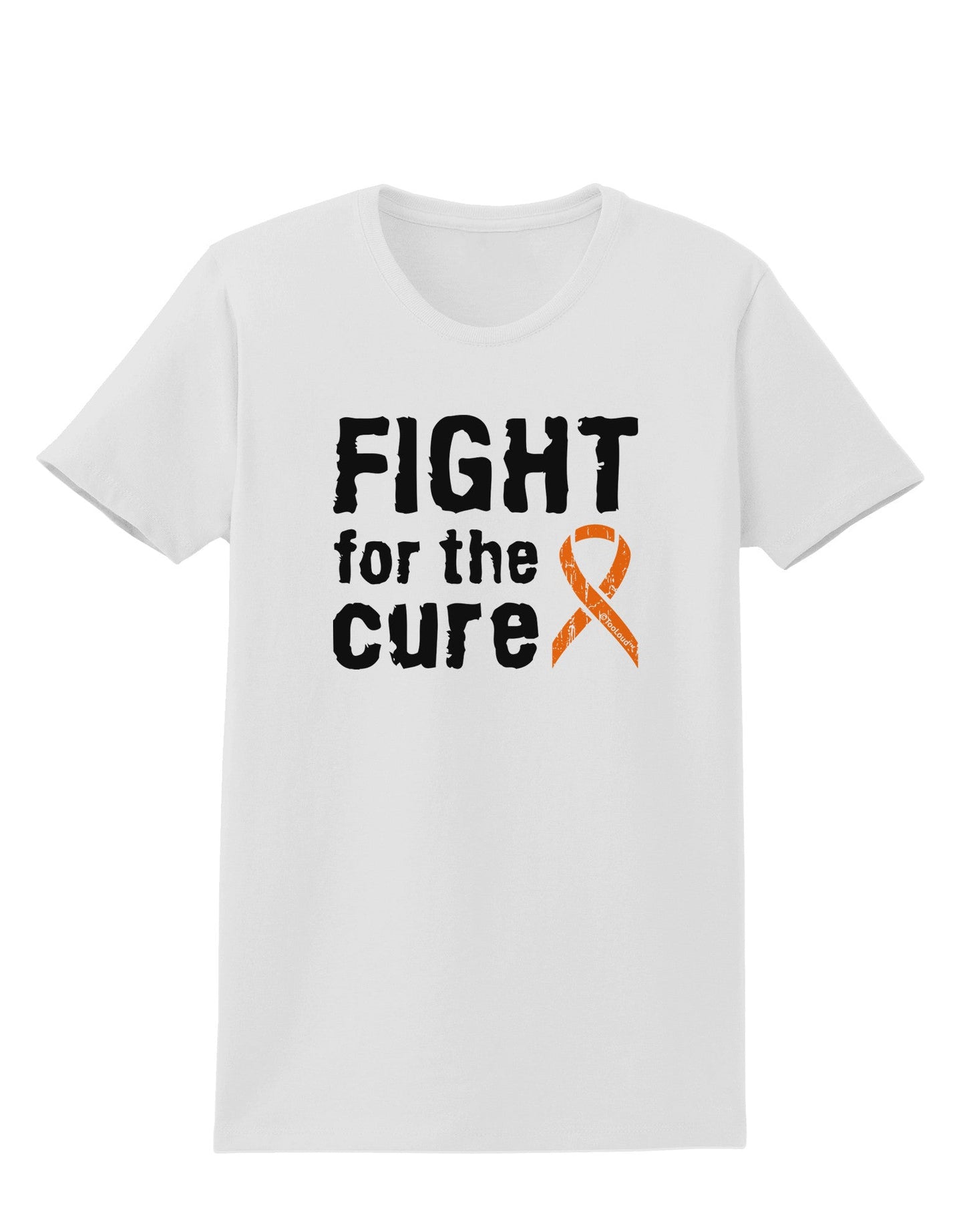 Fight for the Cure - Orange Ribbon Leukemia Womens T-Shirt-Womens T-Shirt-TooLoud-White-X-Small-Davson Sales