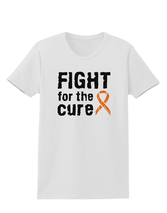 Fight for the Cure - Orange Ribbon Leukemia Womens T-Shirt-Womens T-Shirt-TooLoud-White-X-Small-Davson Sales