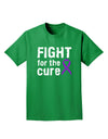 Fight for the Cure - Purple Ribbon Alzheimers Disease Adult Dark T-Shirt-Mens T-Shirt-TooLoud-Kelly-Green-Small-Davson Sales