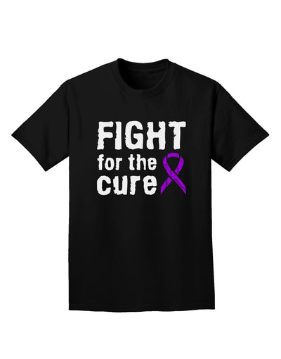 Fight for the Cure - Purple Ribbon Alzheimers Disease Adult Dark T-Shirt-Mens T-Shirt-TooLoud-Black-Small-Davson Sales