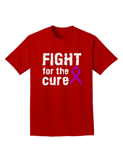 Fight for the Cure - Purple Ribbon Alzheimers Disease Adult Dark T-Shirt-Mens T-Shirt-TooLoud-Red-Small-Davson Sales