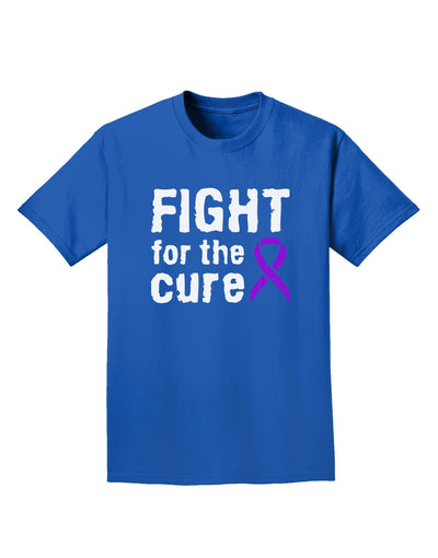 Fight for the Cure - Purple Ribbon Alzheimers Disease Adult Dark T-Shirt-Mens T-Shirt-TooLoud-Royal-Blue-Small-Davson Sales