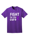 Fight for the Cure - Purple Ribbon Alzheimers Disease Adult Dark T-Shirt-Mens T-Shirt-TooLoud-Purple-Small-Davson Sales