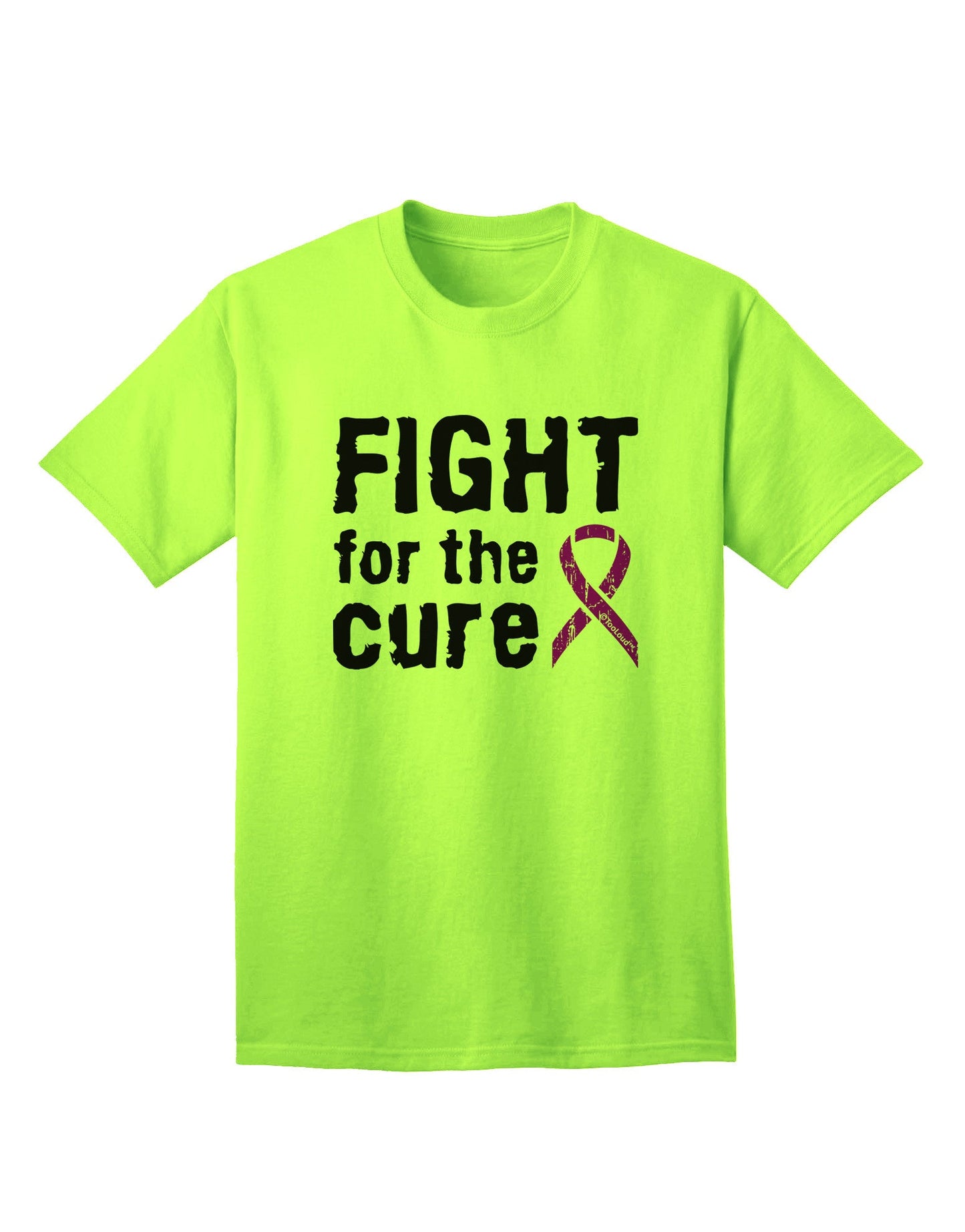 Fight for the Cure - Purple Ribbon Alzheimers Disease Adult T-Shirt-Mens T-Shirt-TooLoud-Neon-Green-Small-Davson Sales