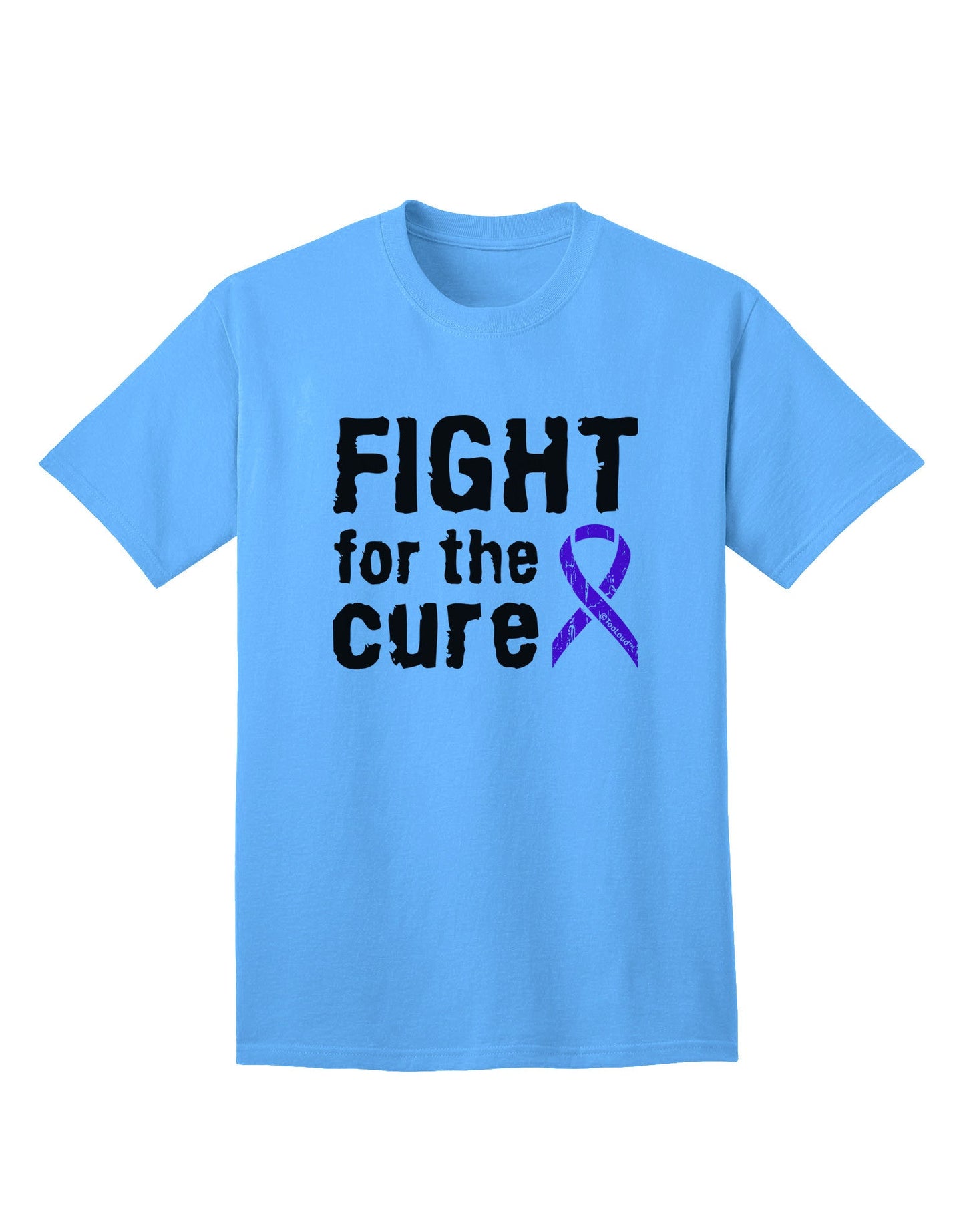 Fight for the Cure - Purple Ribbon Alzheimers Disease Adult T-Shirt-Mens T-Shirt-TooLoud-Aquatic-Blue-Small-Davson Sales