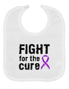 Fight for the Cure - Purple Ribbon Alzheimers Disease Baby Bib