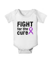 Fight for the Cure - Purple Ribbon Alzheimers Disease Baby Romper Bodysuit-Baby Romper-TooLoud-White-06-Months-Davson Sales