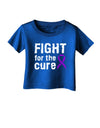 Fight for the Cure - Purple Ribbon Alzheimers Disease Infant T-Shirt Dark-Infant T-Shirt-TooLoud-Royal-Blue-06-Months-Davson Sales