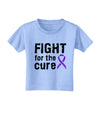 Fight for the Cure - Purple Ribbon Alzheimers Disease Toddler T-Shirt-Toddler T-Shirt-TooLoud-Aquatic-Blue-2T-Davson Sales