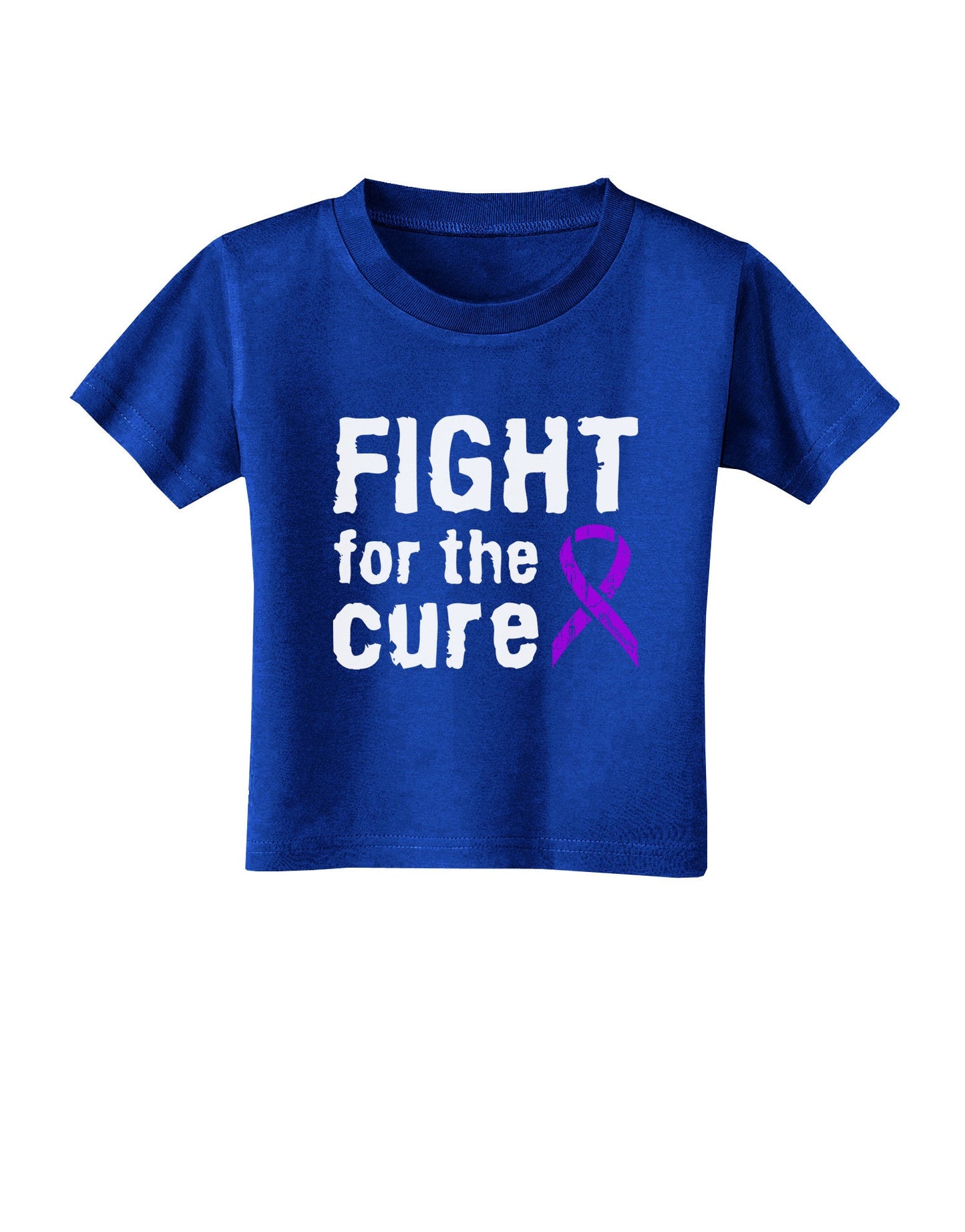 Fight for the Cure - Purple Ribbon Alzheimers Disease Toddler T-Shirt Dark-Toddler T-Shirt-TooLoud-Royal-Blue-2T-Davson Sales