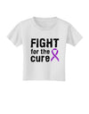 Fight for the Cure - Purple Ribbon Alzheimers Disease Toddler T-Shirt-Toddler T-Shirt-TooLoud-White-2T-Davson Sales