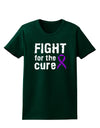 Fight for the Cure - Purple Ribbon Alzheimers Disease Womens Dark T-Shirt-TooLoud-Forest-Green-Small-Davson Sales