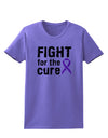 Fight for the Cure - Purple Ribbon Alzheimers Disease Womens T-Shirt-Womens T-Shirt-TooLoud-Violet-X-Small-Davson Sales