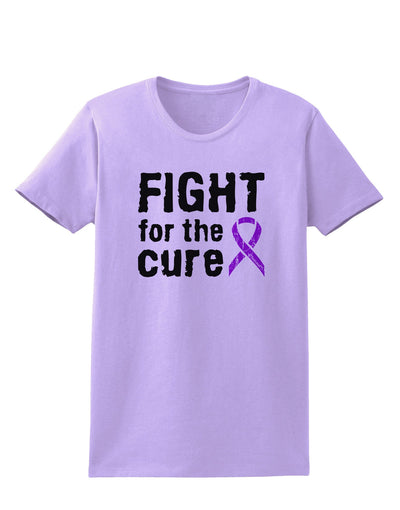 Fight for the Cure - Purple Ribbon Alzheimers Disease Womens T-Shirt-Womens T-Shirt-TooLoud-Lavender-X-Small-Davson Sales