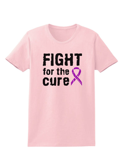 Fight for the Cure - Purple Ribbon Alzheimers Disease Womens T-Shirt-Womens T-Shirt-TooLoud-PalePink-X-Small-Davson Sales