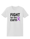 Fight for the Cure - Purple Ribbon Alzheimers Disease Womens T-Shirt-Womens T-Shirt-TooLoud-White-X-Small-Davson Sales