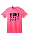 Fight for the Cure - Purple Ribbon Crohnâ€™s Disease Adult T-Shirt-Mens T-Shirt-TooLoud-Neon-Pink-Small-Davson Sales