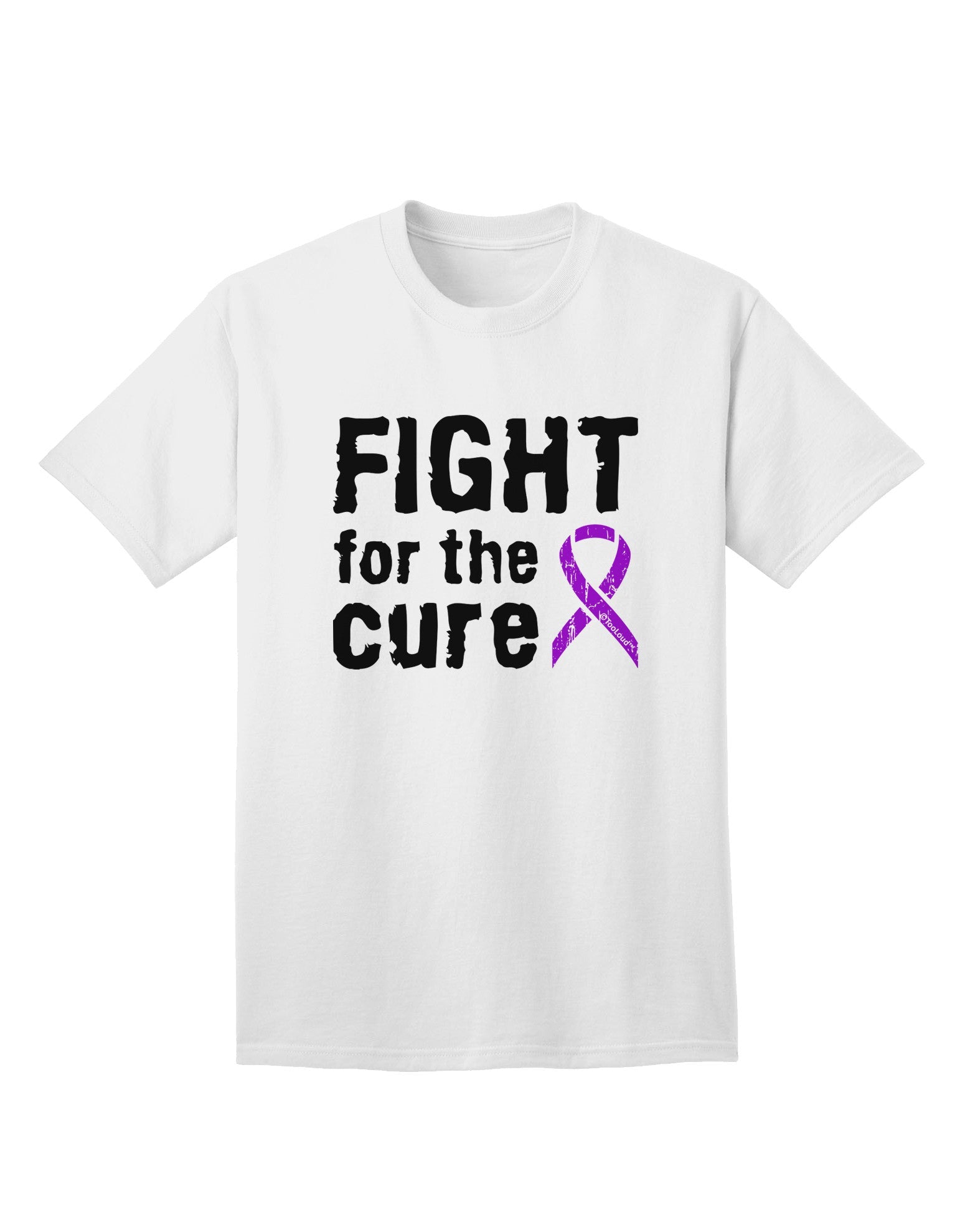 Fight for the Cure - Purple Ribbon Crohnâ€™s Disease Adult T-Shirt-Mens T-Shirt-TooLoud-White-Small-Davson Sales