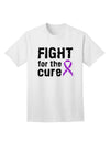 Fight for the Cure - Purple Ribbon Crohnâ€™s Disease Adult T-Shirt-Mens T-Shirt-TooLoud-White-Small-Davson Sales