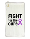 Fight for the Cure - Purple Ribbon Crohnâ€™s Disease Micro Terry Gromet Golf Towel 16 x 25 inch-Golf Towel-TooLoud-White-Davson Sales