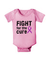 Fight for the Cure - Purple Ribbon Crohn’s Disease Baby Romper Bodysuit-Baby Romper-TooLoud-Light-Pink-06-Months-Davson Sales