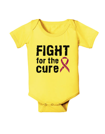 Fight for the Cure - Purple Ribbon Crohn’s Disease Baby Romper Bodysuit-Baby Romper-TooLoud-Yellow-06-Months-Davson Sales