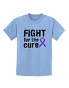 Fight for the Cure - Purple Ribbon Crohn’s Disease Childrens T-Shirt-Childrens T-Shirt-TooLoud-Light-Blue-X-Small-Davson Sales