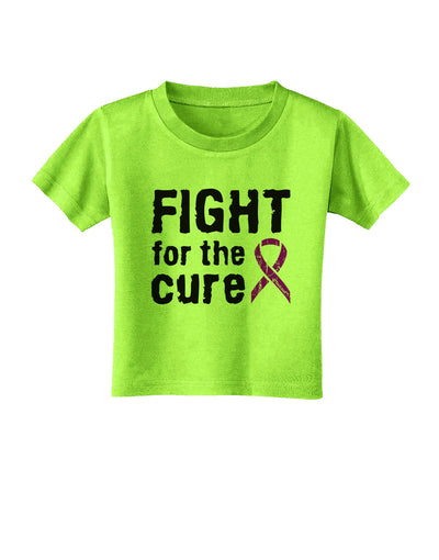Fight for the Cure - Purple Ribbon Crohn’s Disease Toddler T-Shirt-Toddler T-Shirt-TooLoud-Lime-Green-2T-Davson Sales