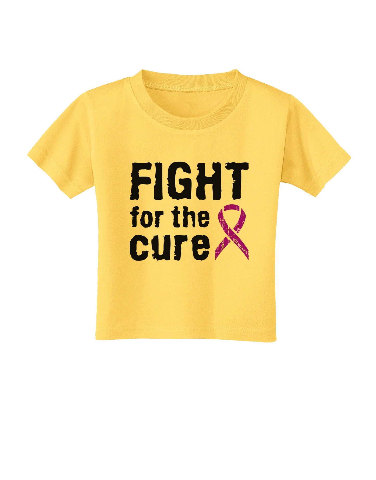 Fight for the Cure - Purple Ribbon Crohn’s Disease Toddler T-Shirt-Toddler T-Shirt-TooLoud-Yellow-2T-Davson Sales