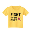 Fight for the Cure - Purple Ribbon Crohn’s Disease Toddler T-Shirt-Toddler T-Shirt-TooLoud-Yellow-2T-Davson Sales