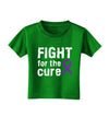 Fight for the Cure - Purple Ribbon Crohn’s Disease Toddler T-Shirt Dark-Toddler T-Shirt-TooLoud-Clover-Green-2T-Davson Sales