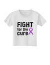 Fight for the Cure - Purple Ribbon Crohn’s Disease Toddler T-Shirt-Toddler T-Shirt-TooLoud-White-2T-Davson Sales