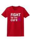 Fight for the Cure - Purple Ribbon Crohn’s Disease Womens Dark T-Shirt-TooLoud-Red-X-Small-Davson Sales