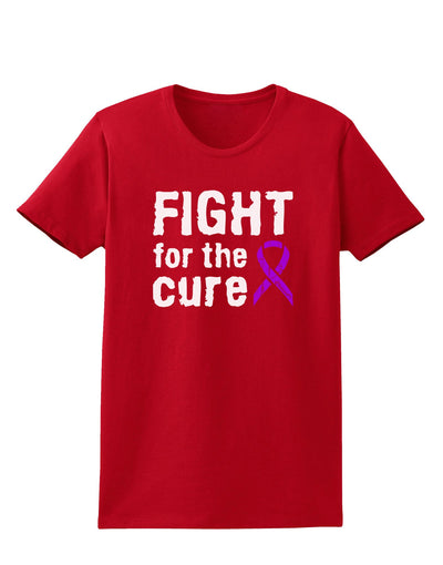 Fight for the Cure - Purple Ribbon Crohn’s Disease Womens Dark T-Shirt-TooLoud-Red-X-Small-Davson Sales