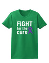 Fight for the Cure - Purple Ribbon Crohn’s Disease Womens Dark T-Shirt-TooLoud-Kelly-Green-X-Small-Davson Sales